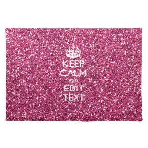 Personalized Rose Keep Calm Decor Placemat
