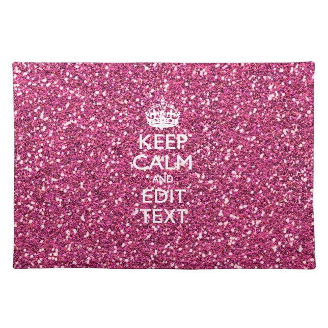 Personalized Rose Keep Calm Decor Placemat (Front)