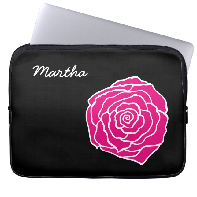 Personalized Rose Laptop Case (Front)