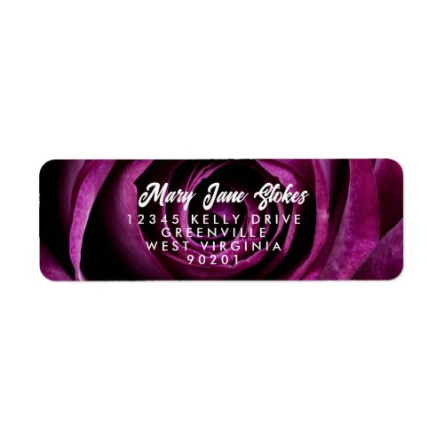 Personalized Rose Petal Return Address Sticker |
