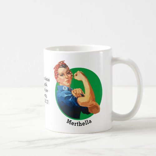 Personalized ROSIE RIVETER Christian  Coffee Mug