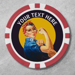 Personalized Rosie The Riveter Custom Vintage Poker Chips at Zazzle