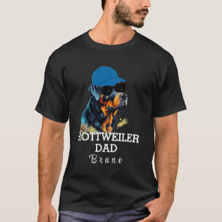 Personalized Rottweiler dog dad father T-Shirt