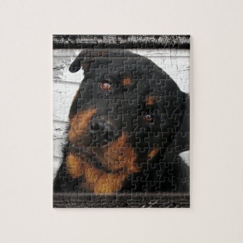 Personalized rottweiler jigsaw puzzle