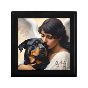 Personalized Rottweiler Memorial Keepsake Gift Box