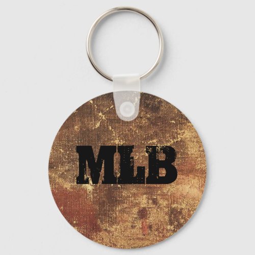 Personalized Rough and Weathered Grunge Texture Keychain