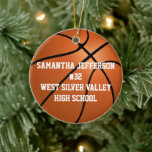 Personalized Round Basketball Sports Ornament