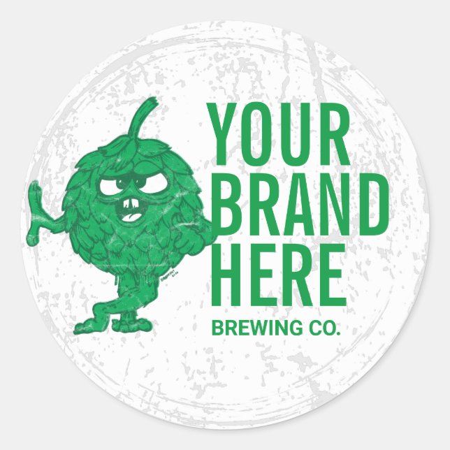 Personalized Round bottle beer labels (Front)