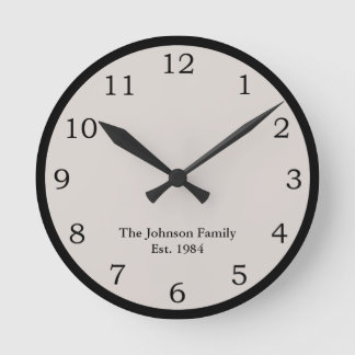 Personalized Round Clock
