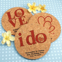 Round Imprinted Cork Coasters  Custom Natural Cork Drink Coasters