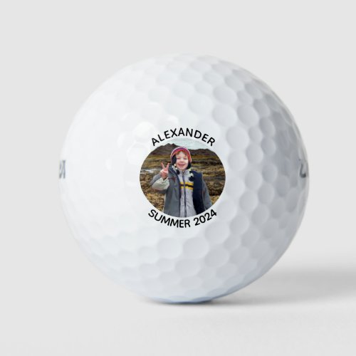 Personalized Round Family Photo Golf Balls