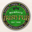 Personalized, Round Irish Pub Logo Round Paper Coaster Personalized, Round Irish Pub Logo Round Paper Coaster