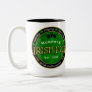 Personalized, Round Irish Pub Logo Two-Tone Coffee Mug