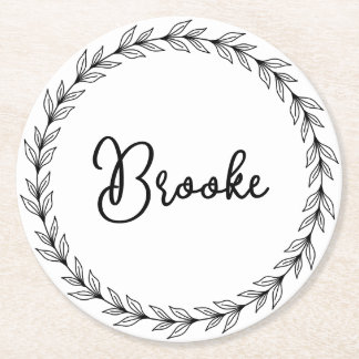 Personalized Round Paper Coaster