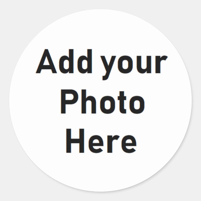 Personalized  Round Photo Small Stickers (Front)