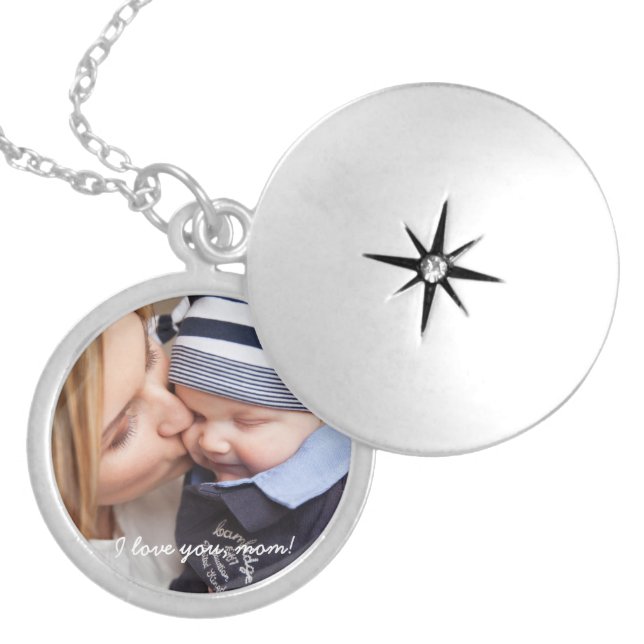 Personalized Round Silver Plated Locket For Moms (Front)
