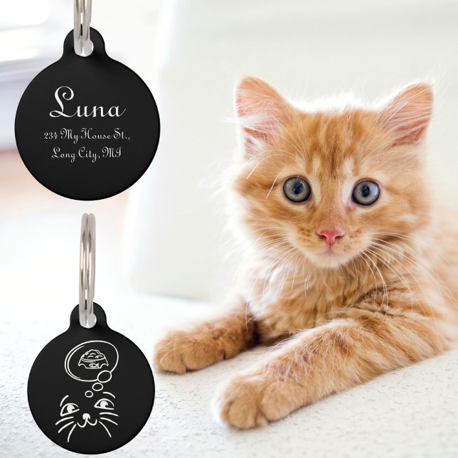 Personalized Round Small Cat Tag with Address (Creator Uploaded)