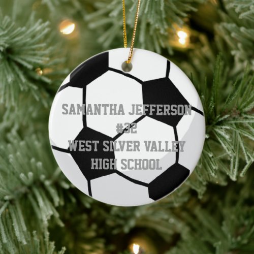 Personalized Round Soccer Ball Sports Ornament