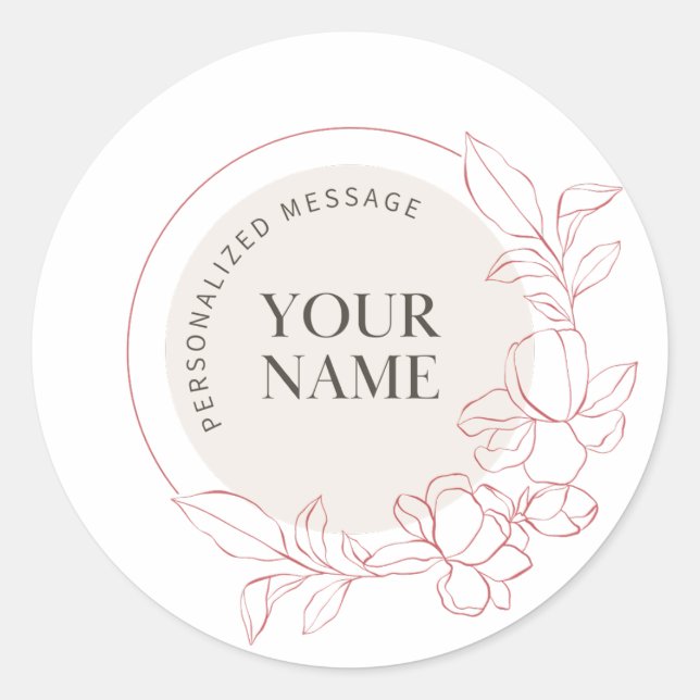 Personalized Round Stickers | Customizable Sticker (Front)