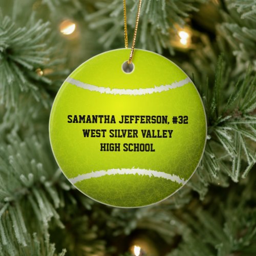 Personalized Round Tennis Ball Sports Ornament