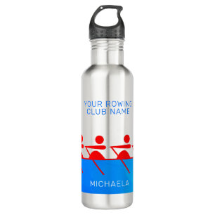 Personalized Rowing Club 4 Crew Stainless Steel Water Bottle