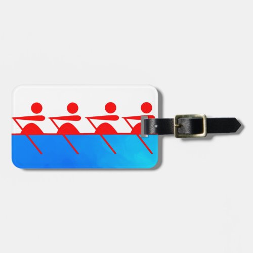 Personalized Rowing Club Icon Luggage Tag