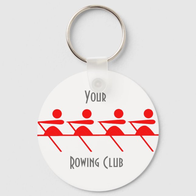 Personalized Rowing club Keychain (Front)