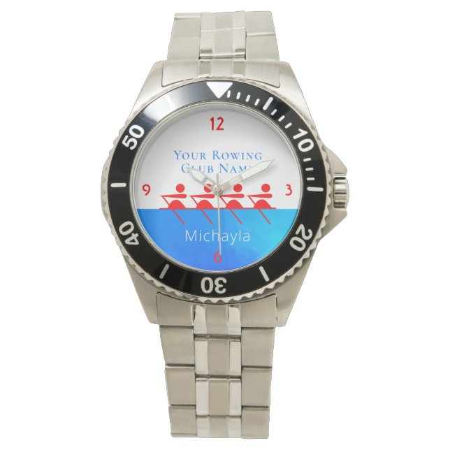 Personalized Rowing Club Member  Watch (Front)