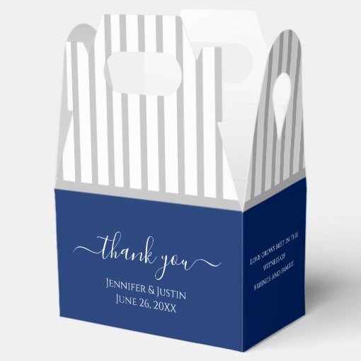 Personalized Royal Blue Favor Box Zazzle