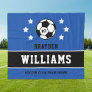 Personalized Royal Blue Soccer Player Name Fleece Blanket
