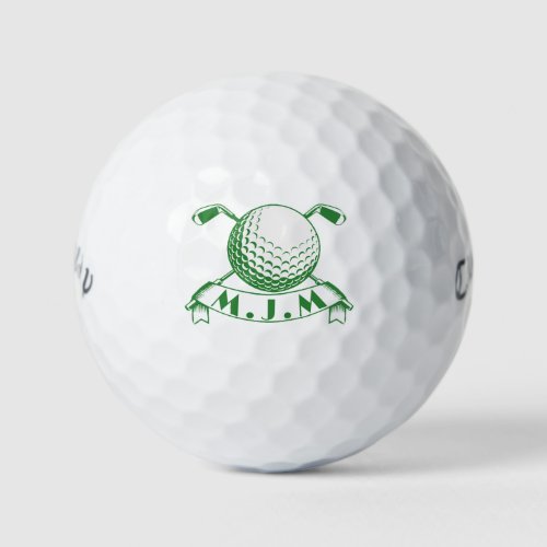 Personalized Royal Crest Golf  Custom Monogrammed Golf Balls