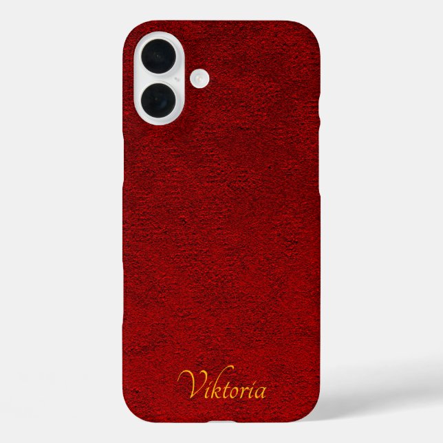 Personalized Royal Crimson Velvet Print Case-Mate iPhone Case (Back)