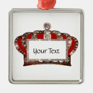 Personalized Royal Crown Metal Ornament