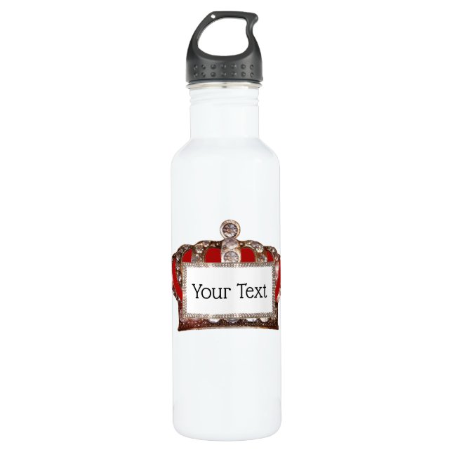Personalized “Royal Crown” Stainless Steel Water Bottle (Front)