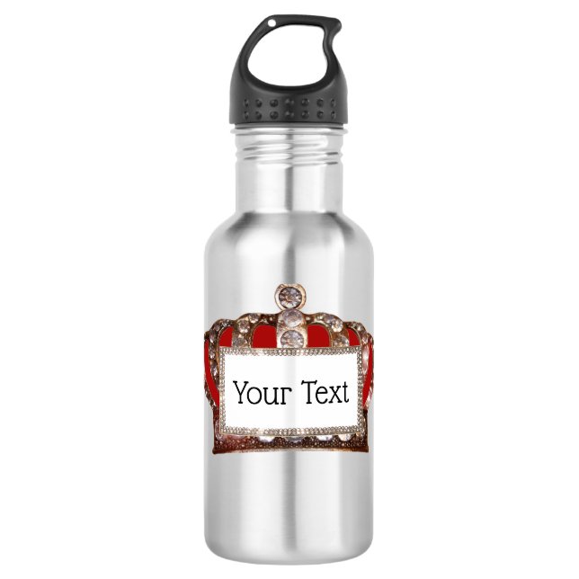 Personalized “Royal Crown” Stainless Steel Water Bottle (Front)