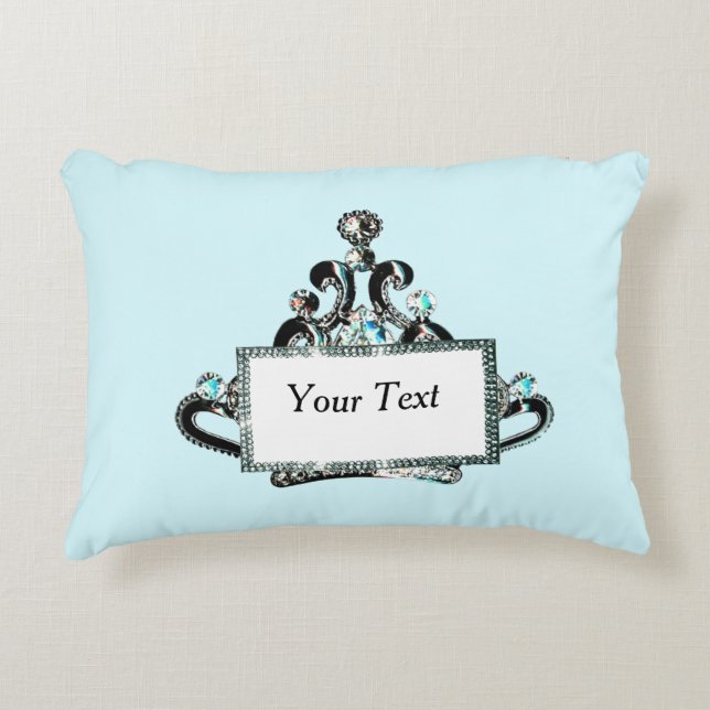 Personalized “Royal Tiara” Accent Pillow (Front)