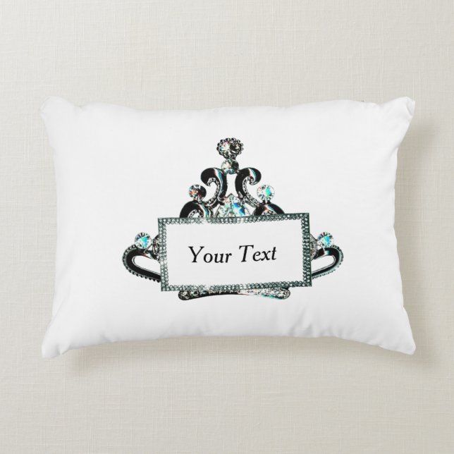 Personalized “Royal Tiara” Accent Pillow (Front)
