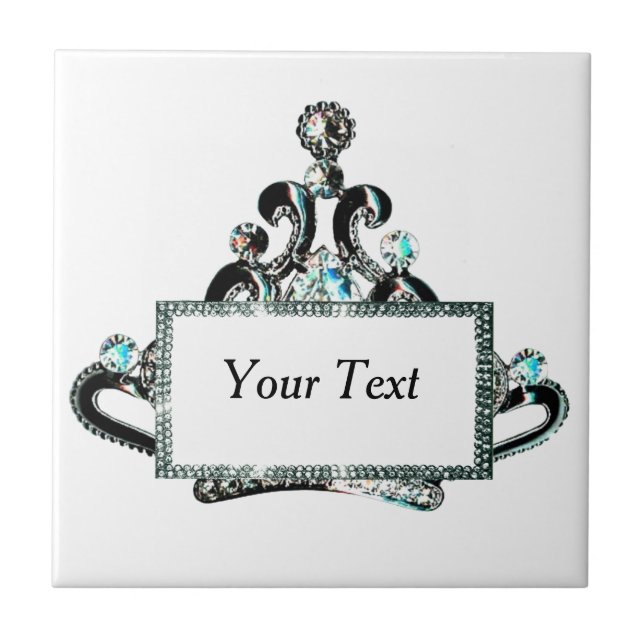 Personalized Royal Tiara Ceramic Tile (Front)