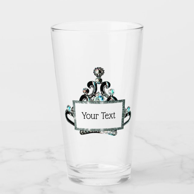 Personalized “Royal Tiara” Glass (Front)