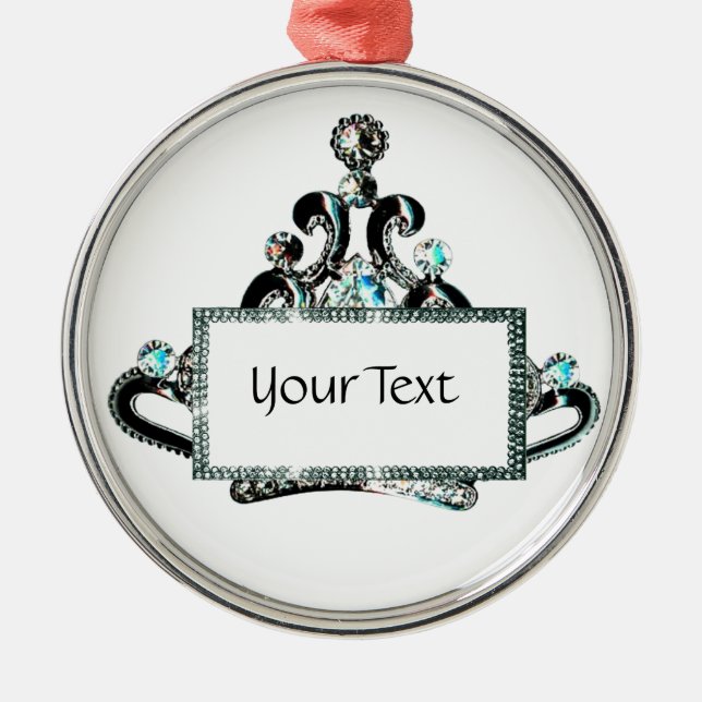 Personalized Royal Tiara Metal Ornament (Front)