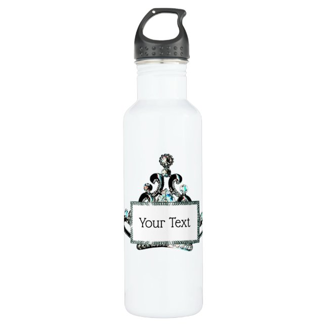 Personalized “Royal Tiara” Stainless Steel Water Bottle (Front)