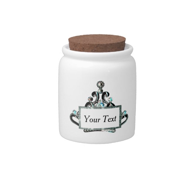 Personalized “RoyalTiara” Candy Jar (Front)