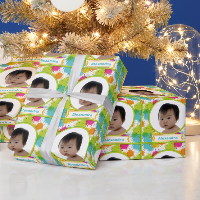 Personalized Royalty Baby Photo Wrapping Paper (Holidays)