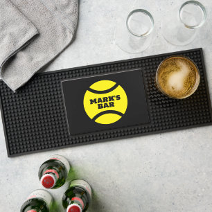 Personalized rubber bar mat for tennis players