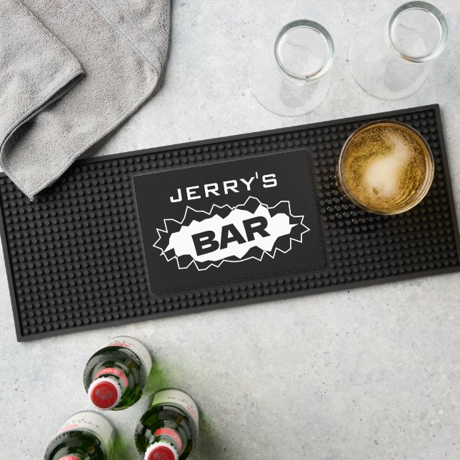 Personalized rubber bar mat with custom name (Insitu (Bar 1))