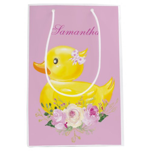 Personalized RUBBER DUCK GIRL Gift Bag