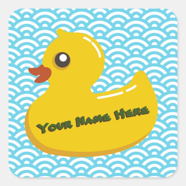 Personalized Rubber duck Stickers (Front)