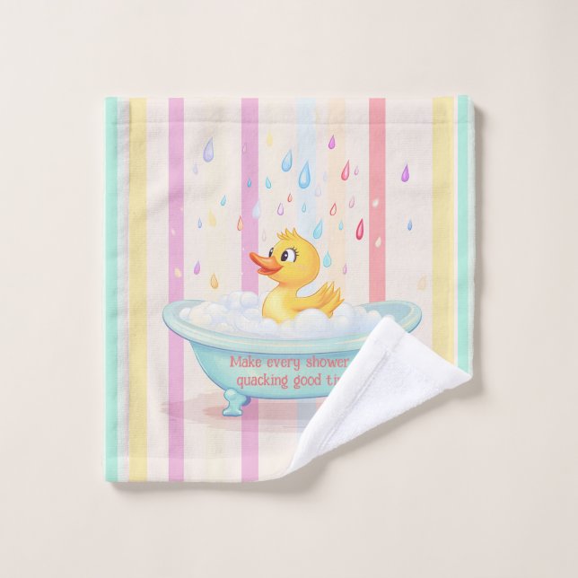 Personalized Rubber Duckie Kids  Wash Cloth (Wash Cloth)