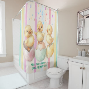 Personalized Rubber Duckie  Waterproof  Shower Curtain