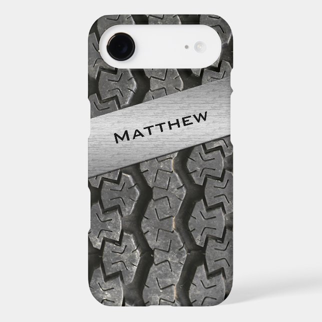 Personalized Rubber Tire Treads iPhone 6 Plus Case (Back)